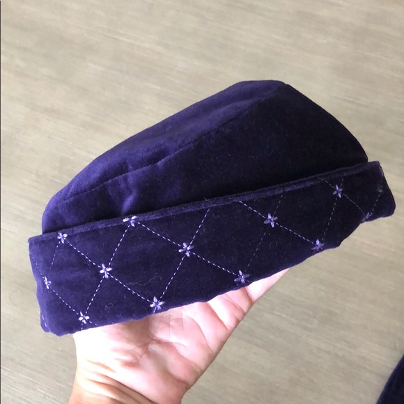 RING AROUND THE ROSIE VELVET PURPLE DRESS AND HAT - Picture 4 of 6